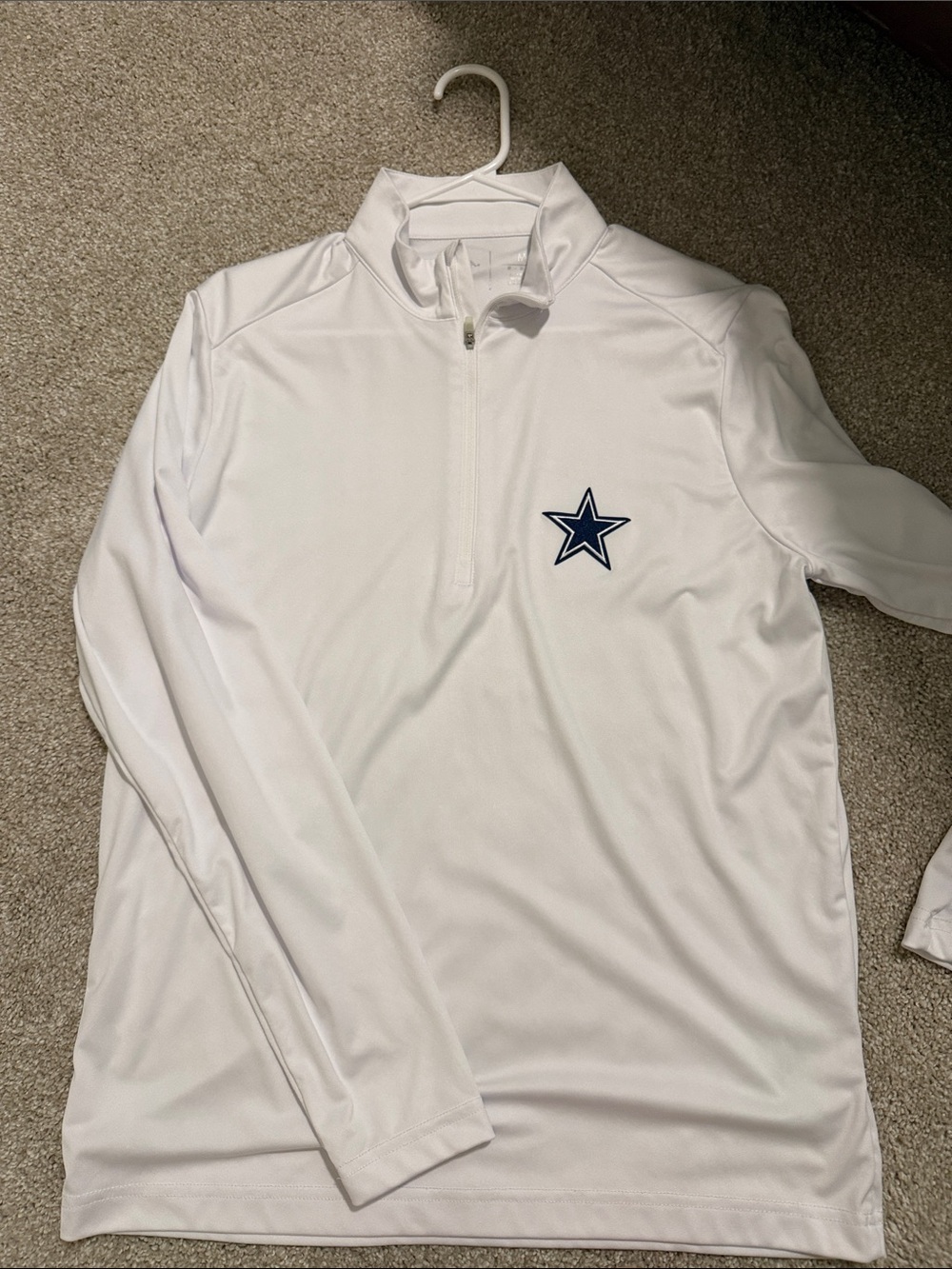 Antigua White Logo Athletic Pullover